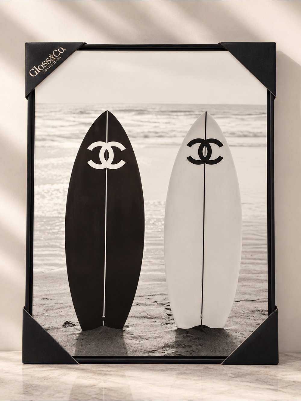 Chanel surfboard wall art canvas